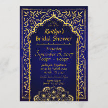 Bollywood Arabian Nights Inbjudningskort för möhip