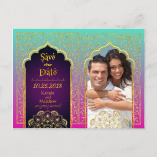 Bollywood Arabian Nights Spara datumet Meddelande Vykort