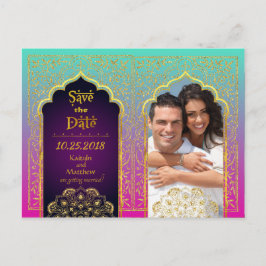 Bollywood Arabian Nights Spara datumet Meddelande Vykort