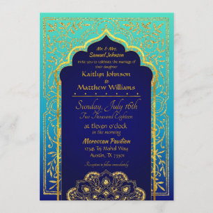 Bollywood Arabian Nights Wedding bjudande Inbjudningar