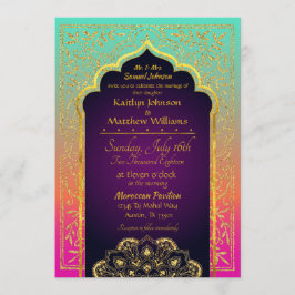 Bollywood Arabian Nights Wedding bjudande Inbjudningar