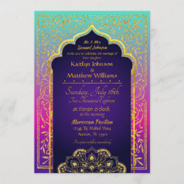 Bollywood Arabian Nights Wedding bjudande Inbjudningar