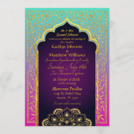 Bollywood Arabian Nights Wedding bjudande Inbjudningar