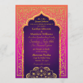 Bollywood Arabian Nights Wedding bjudande Inbjudningar