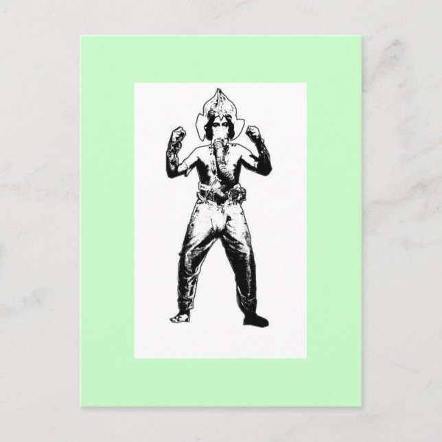 Bollywood Ganeesh Vykort (Framsida)