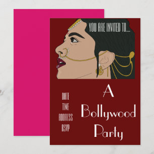 Bollywood Indiska klänningen party Inbjudningar