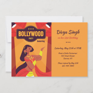 Bollywood Party Inbjudningar