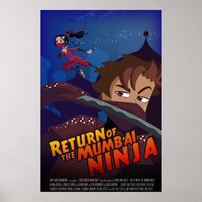 Bollywood Wannabe Ninja Poster (Framsidan)