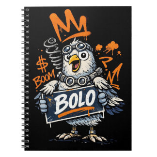 Bolo Graffiti Bird Spiral Notebook Anteckningsbok