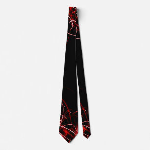 BOLO Manar apparRed Abstrakt Satin Tie Slips