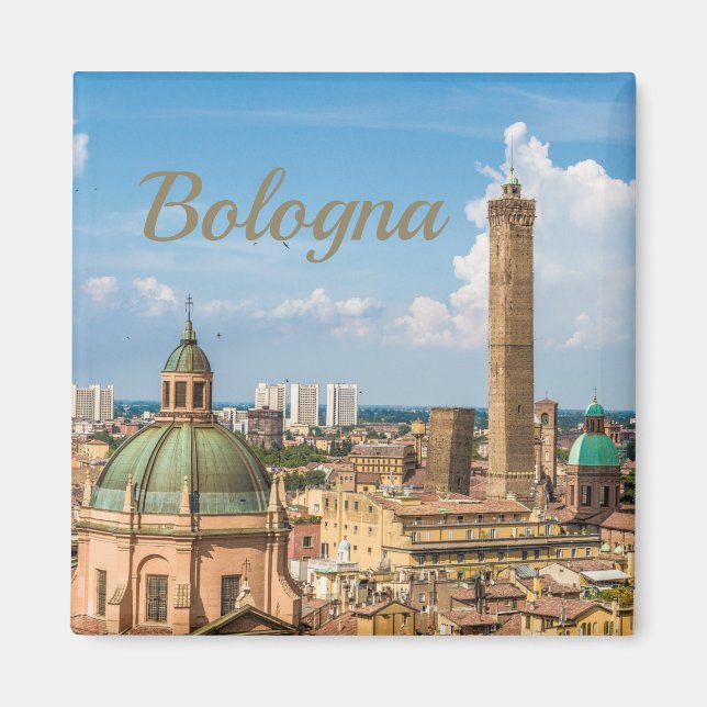 Bologna Emilia Romagna Italien Panorama-gåva Magnet (Framsidan)