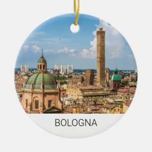 Bologna Emilia-Romagna-Italien Panorama Souvenir Julgransprydnad Keramik