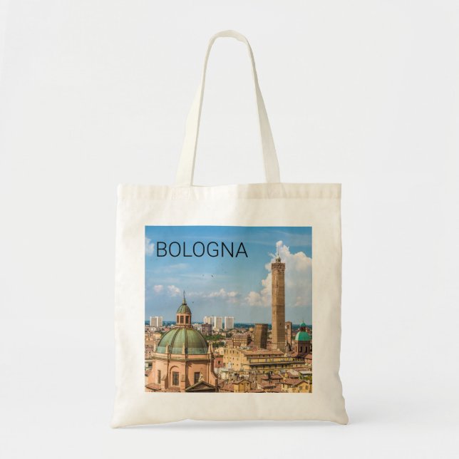 Bologna Emilia-Romagna-Italien Panorama Souvenir Tygkasse (Framsidan)