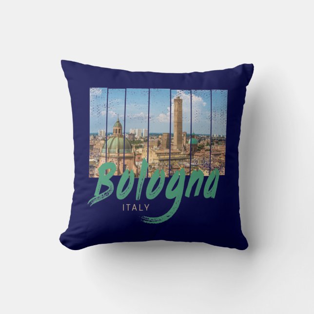 Bologna Emilia-Romagna Italien vintage souvenir Kudde (Framsida)