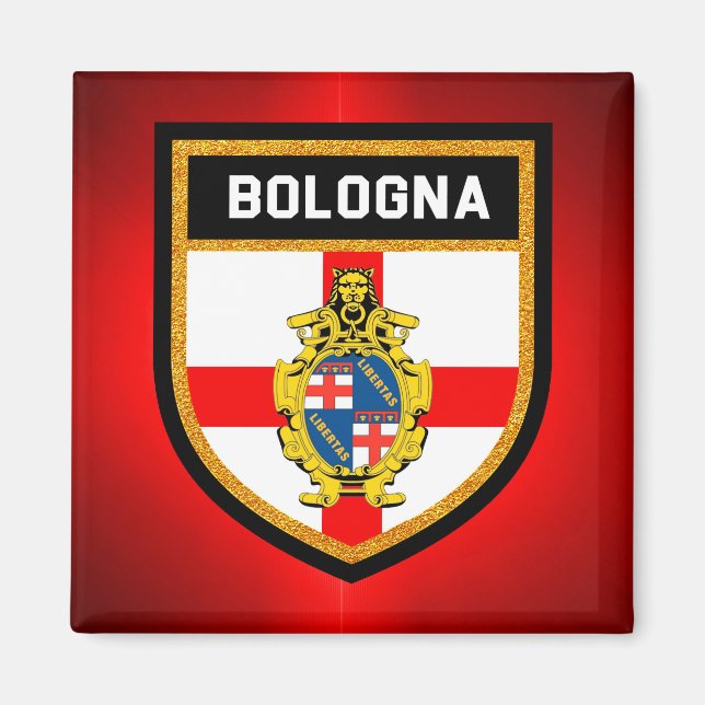 Bologna Flagga Magnet (Framsidan)