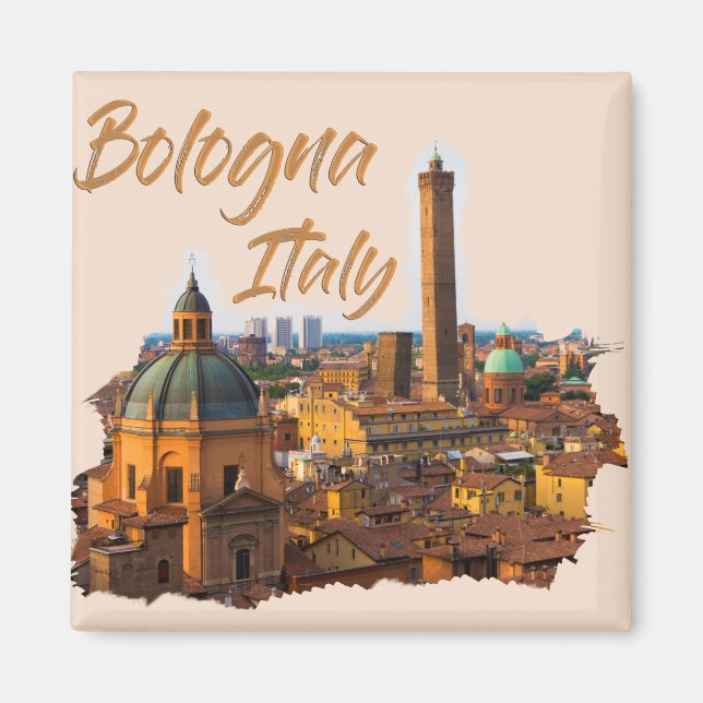 Bologna-Italien: Historiskt centrum Magnet (Framsidan)