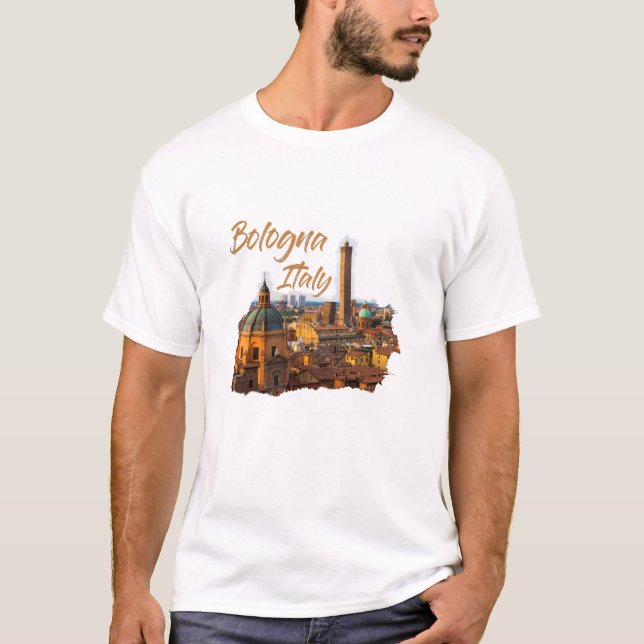 Bologna-Italien: Historiskt centrum T Shirt (Framsida)