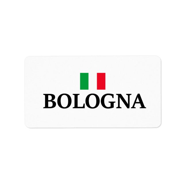 Bologna Italien, I kärlek Bologna Adressetikett (Framsidan)