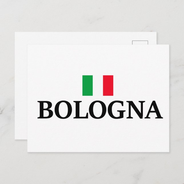 Bologna Italien, I kärlek Bologna Vykort (Fram/baksida)
