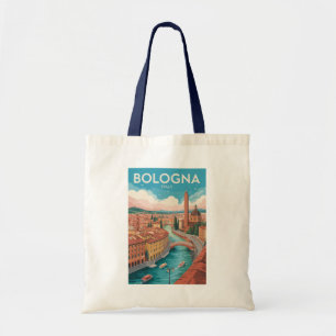 Bologna Italien Illustration Resa Konst Vintage Tygkasse