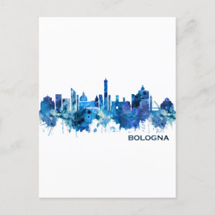 Bologna Italien Skyline Blue Helg Vykort