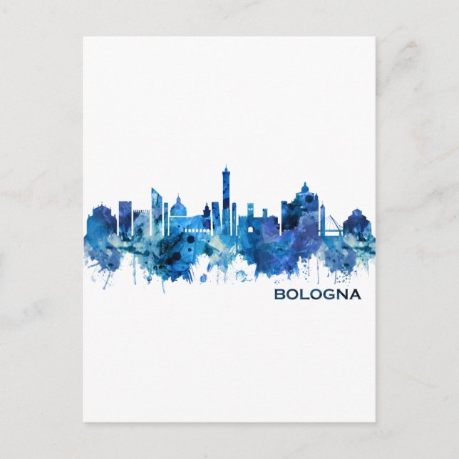 Bologna Italien Skyline Blue Helg Vykort (Framsida)