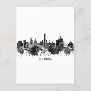 Bologna Italien Skyline BW Helg Vykort
