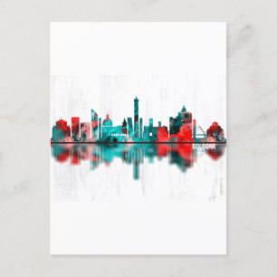 Bologna Italien Skyline Inbjudan Vykort