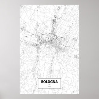 Bologna, Italien (svart på vitt) Poster