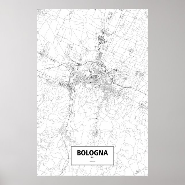 Bologna, Italien (svart på vitt) Poster (Framsidan)