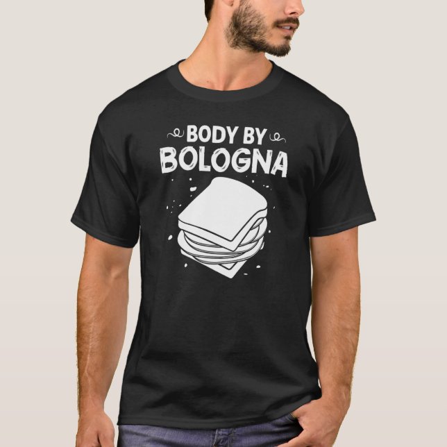 Bologna Kött Italien Sandwich Sause Baloney Fried T Shirt (Framsida)