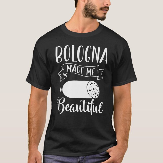 Bologna Kött Italien Sandwich Sause Baloney Fried T Shirt (Framsida)