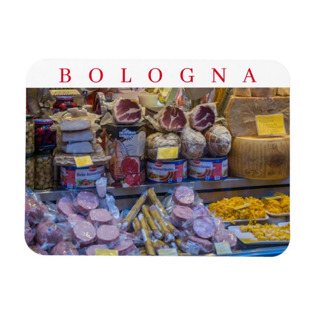 Bologna-magnet för livsmedelsbutiker magnet (Horisontell)