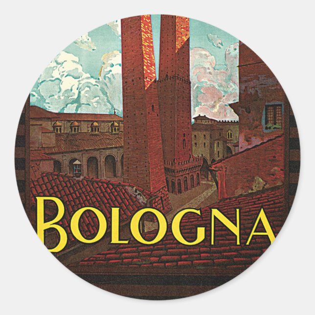 Bologna Runt Klistermärke (Framsida)