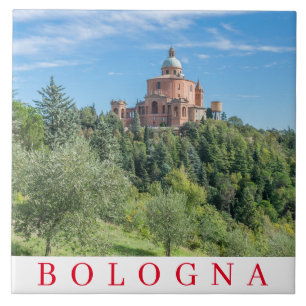 Bologna San Luca Sanctuary View keramic tile Kakelplatta