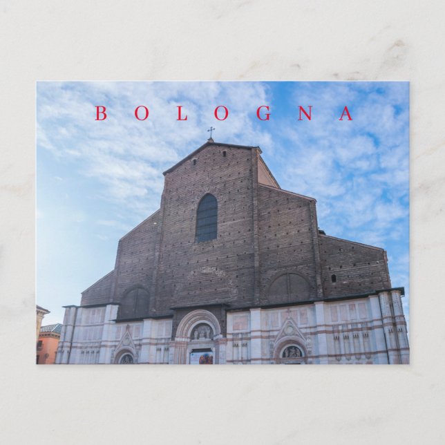 Bologna San Petronio Basilika utsikt vykort (Framsida)