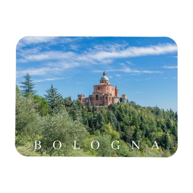 Bologna Sanctuary of San Luca view-kylmagnet Magnet (Horisontell)