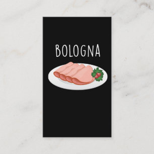 Bologna Sausage Foodie Baloney Mortadella Älskare Visitkort