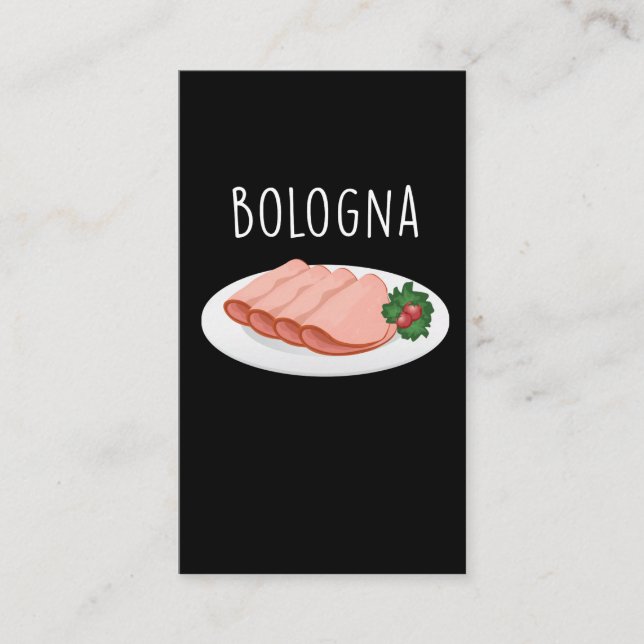 Bologna Sausage Foodie Baloney Mortadella Älskare Visitkort (Framsida)