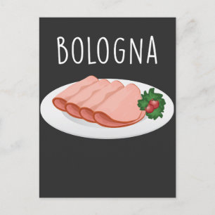 Bologna Sause Foodie Baloney Mortadella Älskare Vykort