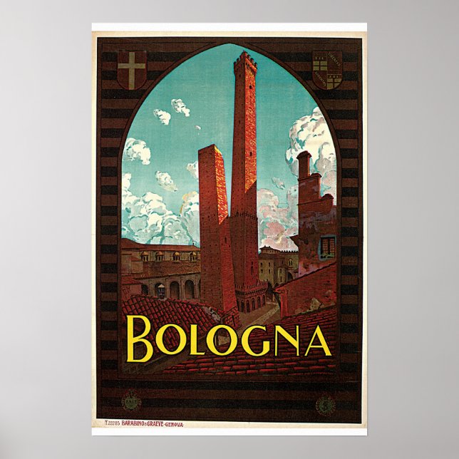 Bologna Vintage resor Poster (Framsidan)