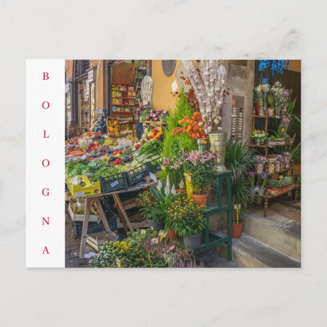 Bologna-vykort för frukt och grönsaker vykort (Framsida)