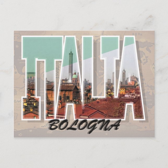Bologna, vykort för Italien (Framsida)