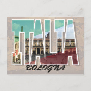 Bologna, vykort för Italien