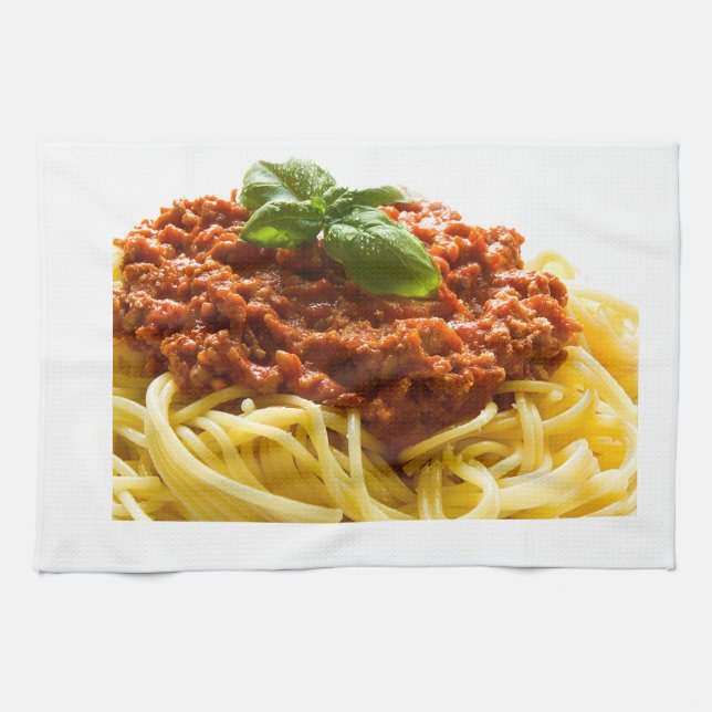 Bolognese" designkökshandduk "för spagetti kökshandduk (Horisontell)