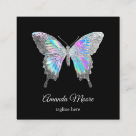 Bolograf (blå fjärilshierarki) fyrkantigt visitkort