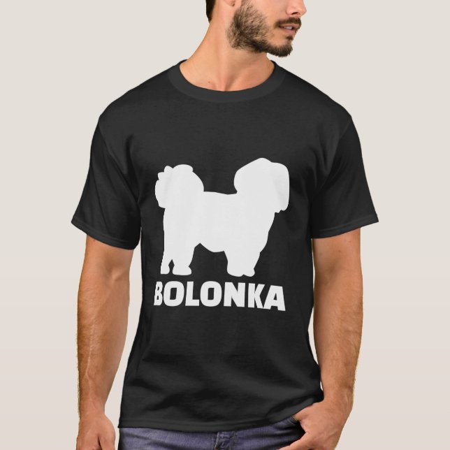 Bolonka Hund T Shirt (Framsida)