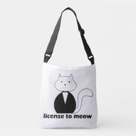 Bolsa Ajustável Shoulder bag Cat, License to Meow Axelväska