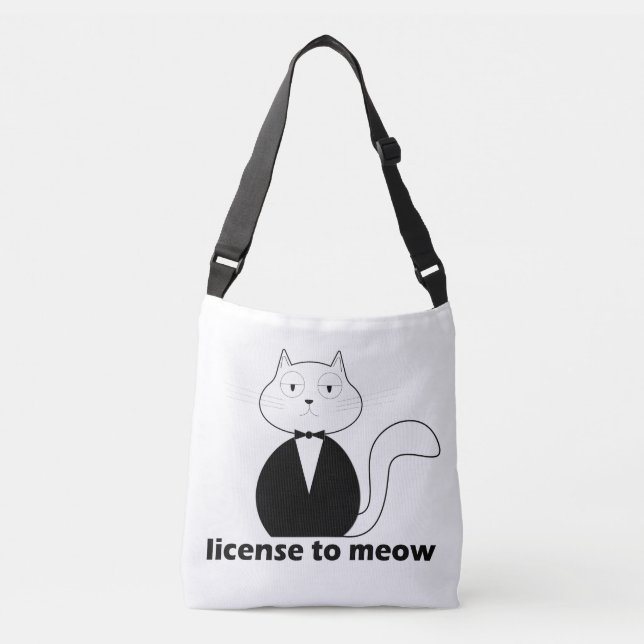 Bolsa Ajustável Shoulder bag Cat, License to Meow Axelväska (Framsida)
