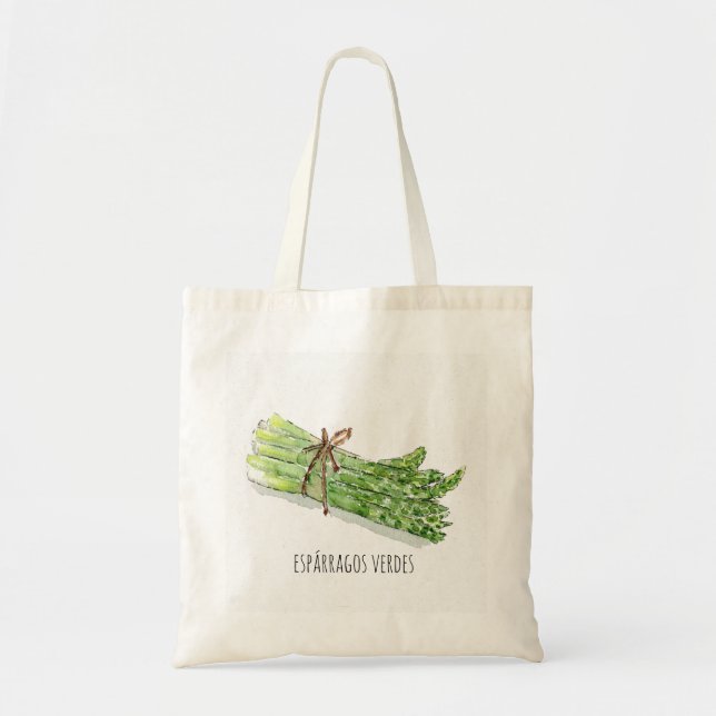 bolsa algodón gigante "espárragos verdes" tygkasse (Framsidan)
